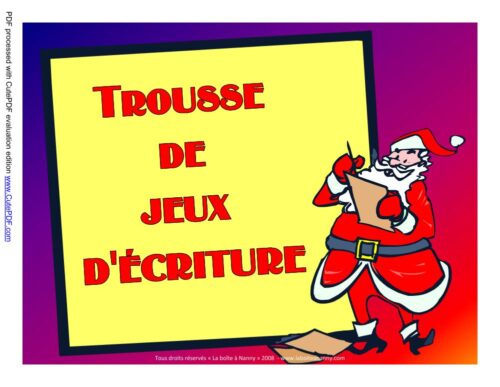 Prêt-à-fêter Noël - trousse de jeux d'écriture