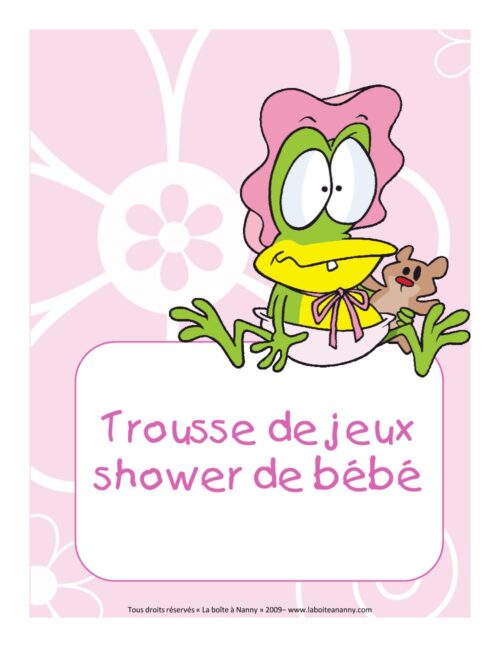 Trousse complète pour animer un shower de bébé