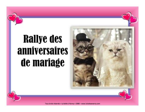 Rallye des anniversaires de mariage