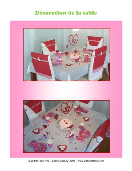 Idées de décoration pour la St-Valentin