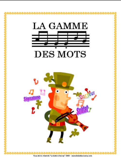 La gamme des mots