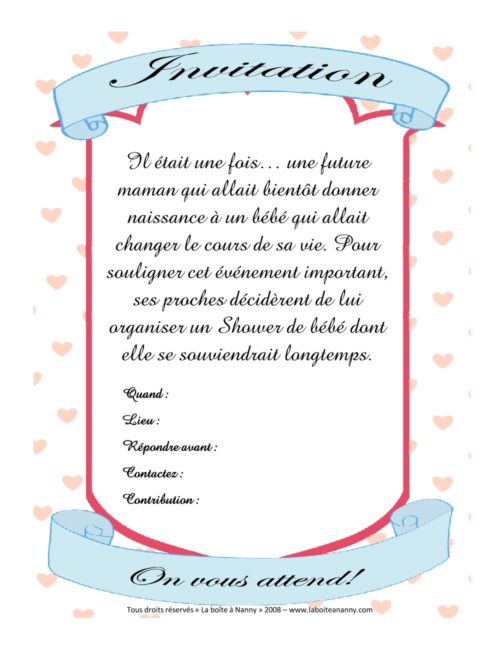 Une invitation - thème Il était une fois...