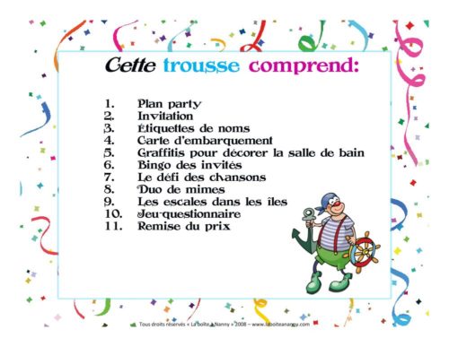 Anniversaire - Trousse La croisière s'amuse - Image 2