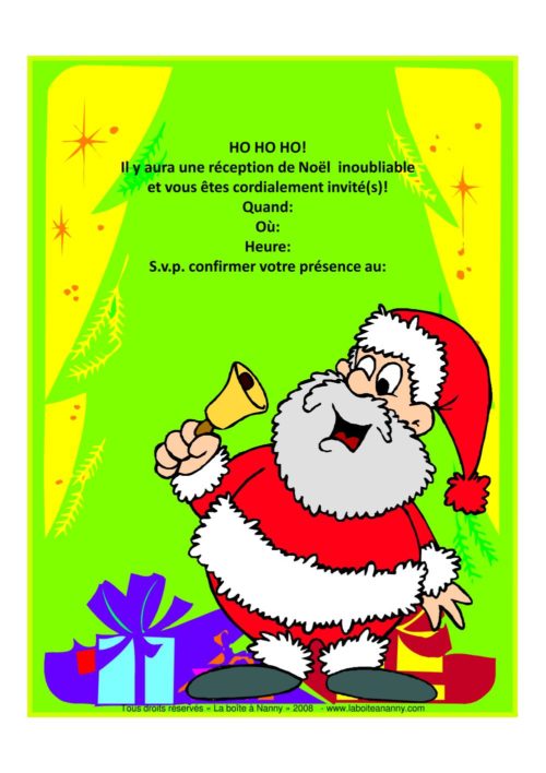 Invitation pour fêter Noël