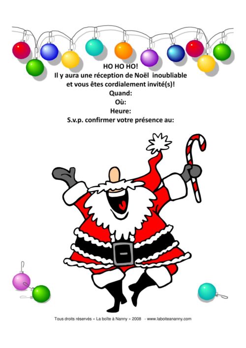 Invitation pour fêter Noël
