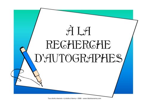 À la recherche d’autographes