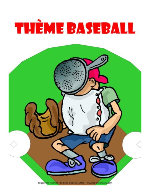 Anniversaire - Trousse thème baseball