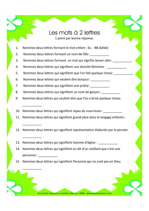 Les mots à 2 lettres - Image 2