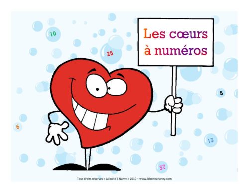 Coeurs à numéros - St-Valentin