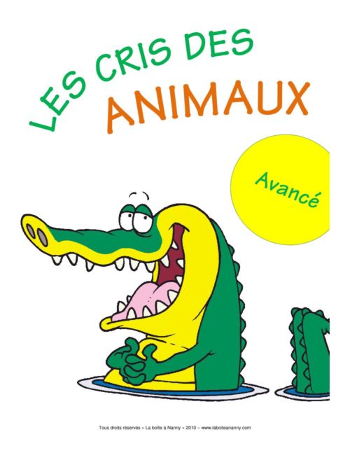 Cris des animaux - version avancée
