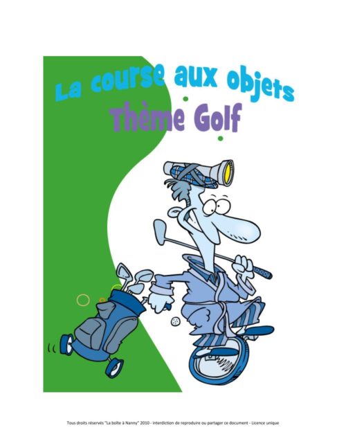La Course aux objets - spécial GOLF