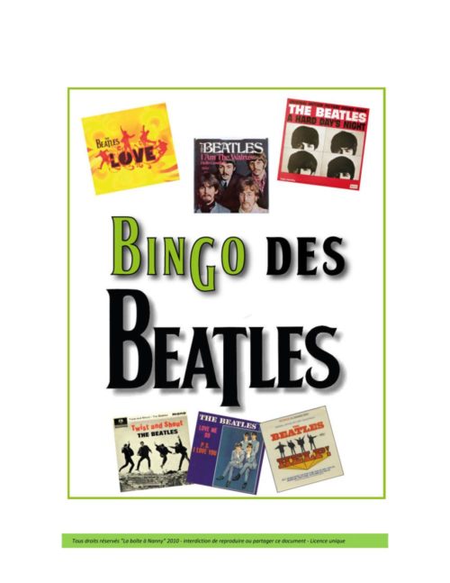 Bingo des Beatles