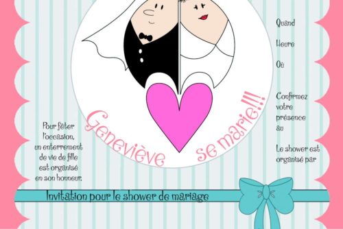 Invitation personnalisée - shower de mariage
