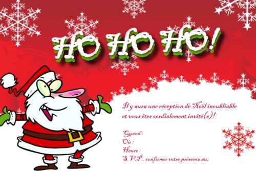 Invitation personnalisée - party de Noël