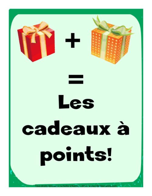 Les cadeaux à points
