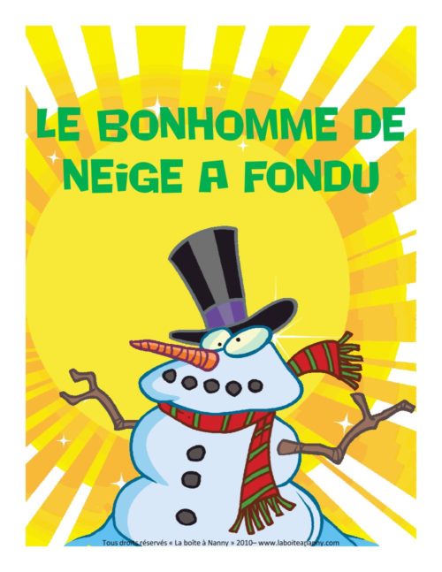 Le bonhomme de neige a fondu