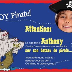 Invitation personnalisée - pirates