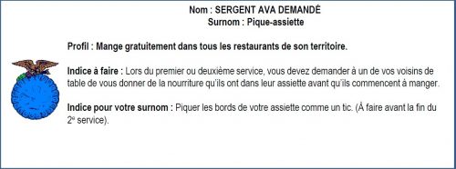 Repas animé : Escrocs au boulot, police en service