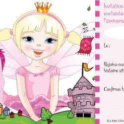 Invitation à une fête - thème fête enchantée!