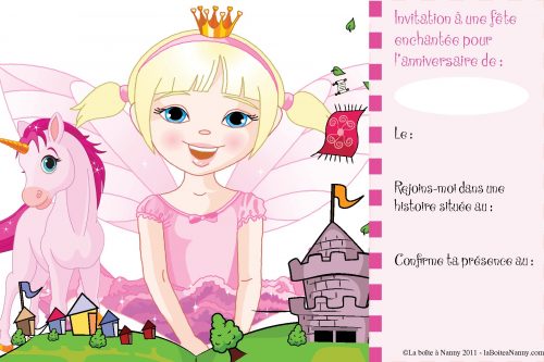 Invitation à une fête - thème fête enchantée!