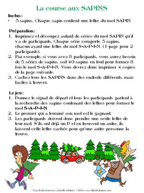 La course aux sapins!