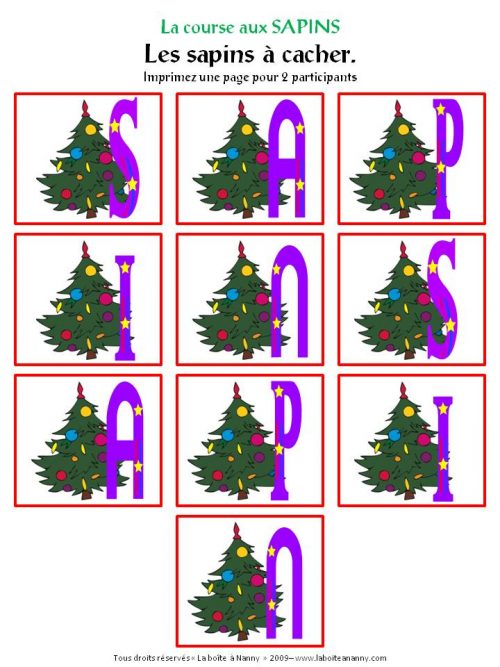 La course aux sapins!