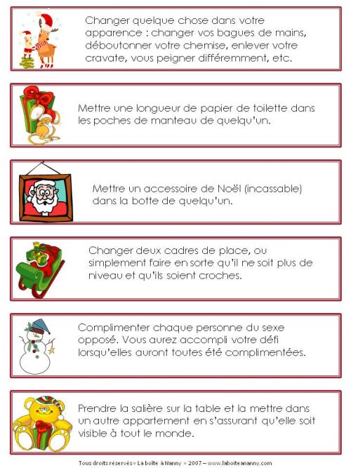 Défis de Noël