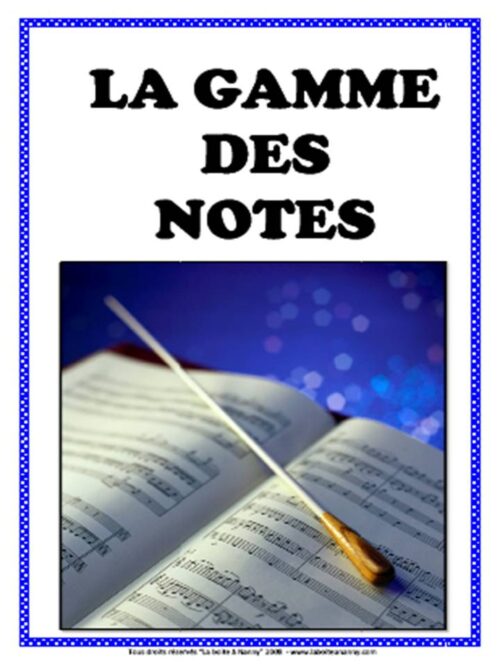 La gamme des notes