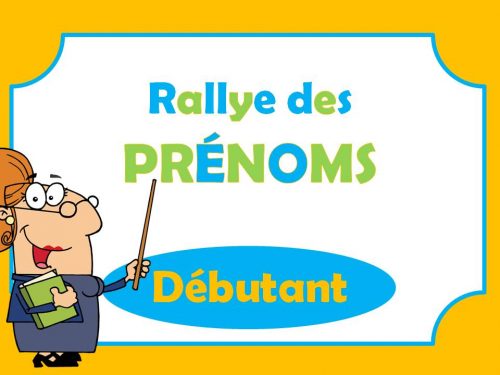 Le rallye des prénoms - débutant