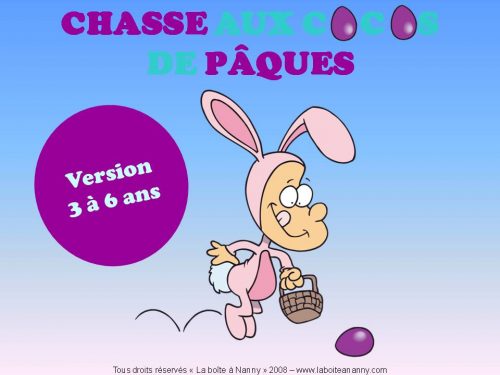 Chasse aux oeufs - 3 à 6 ans