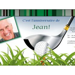 Invitation anniversaire golf