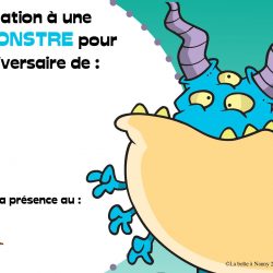 Invitation anniversaire de monstres