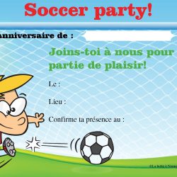 Invitation anniversaire Soccer