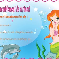 Invitation anniversaire Sirènes