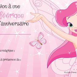 Invitation anniversaire fées