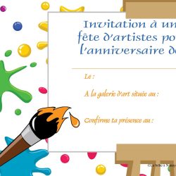 Invitation anniversaire Artistes