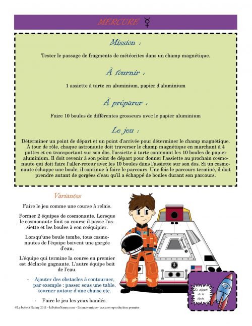 Animation thème espace