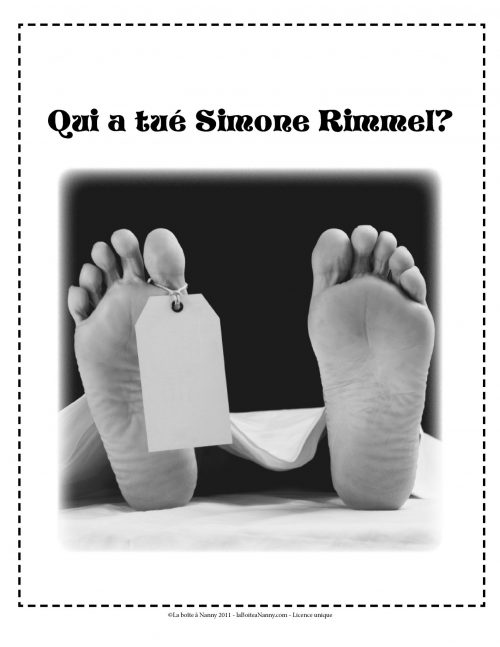 Qui a tué Simone Rimmel?