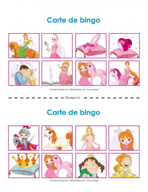 Bingo de princesse