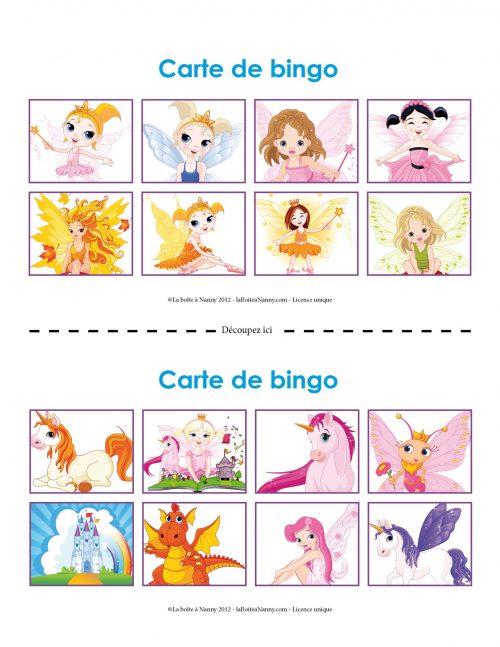 Bingo des fées