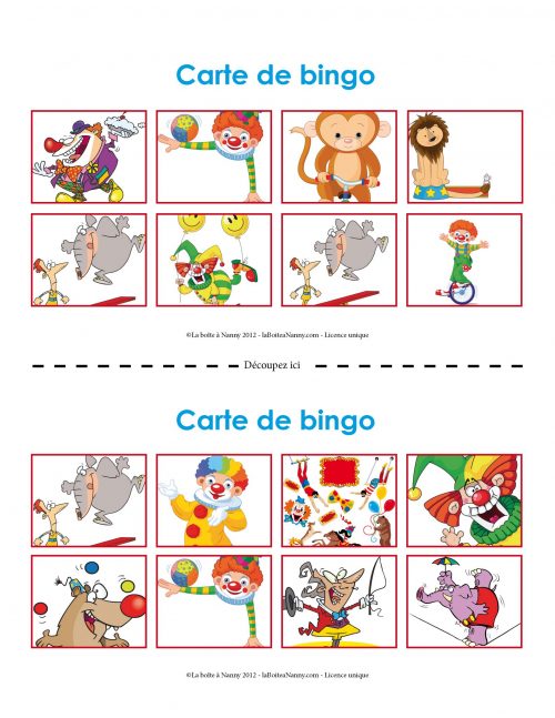 Bingo sur le cirque